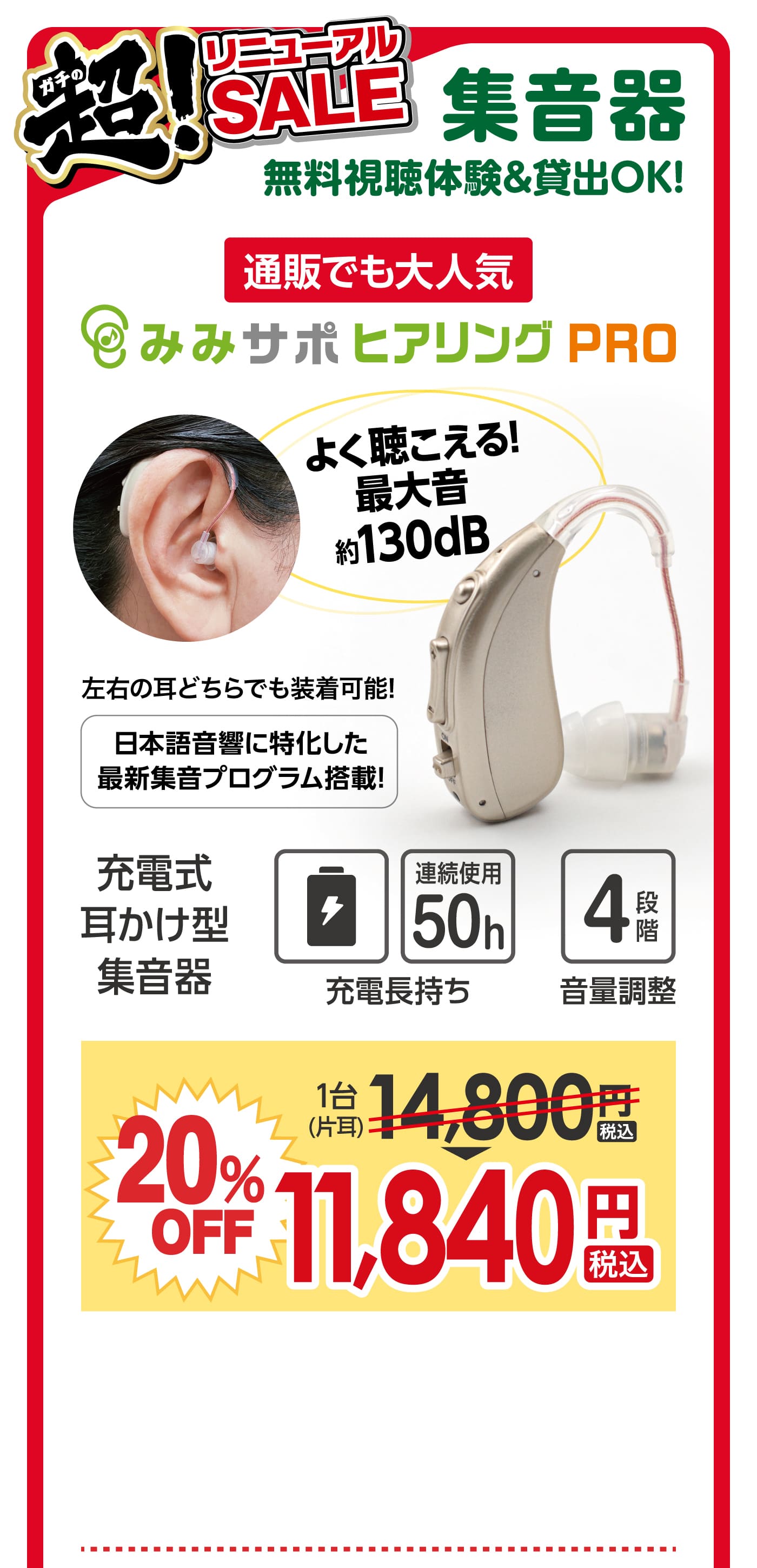 超リニューアルSALE 集音器