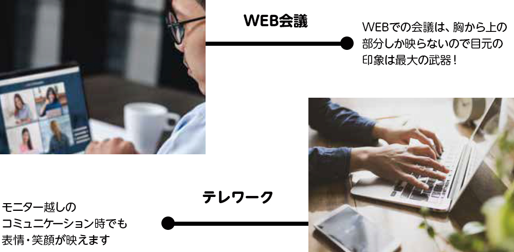 新生活様式の様々なシーンで目元をキレイに