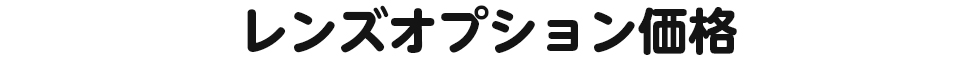 レンズオプション価格